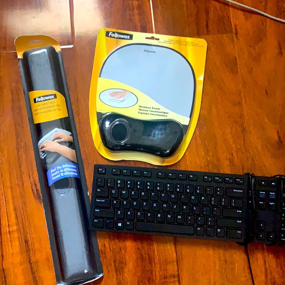 Work From Home Essentials- Dell Keyboard + Mouse pad + Wrist Rest